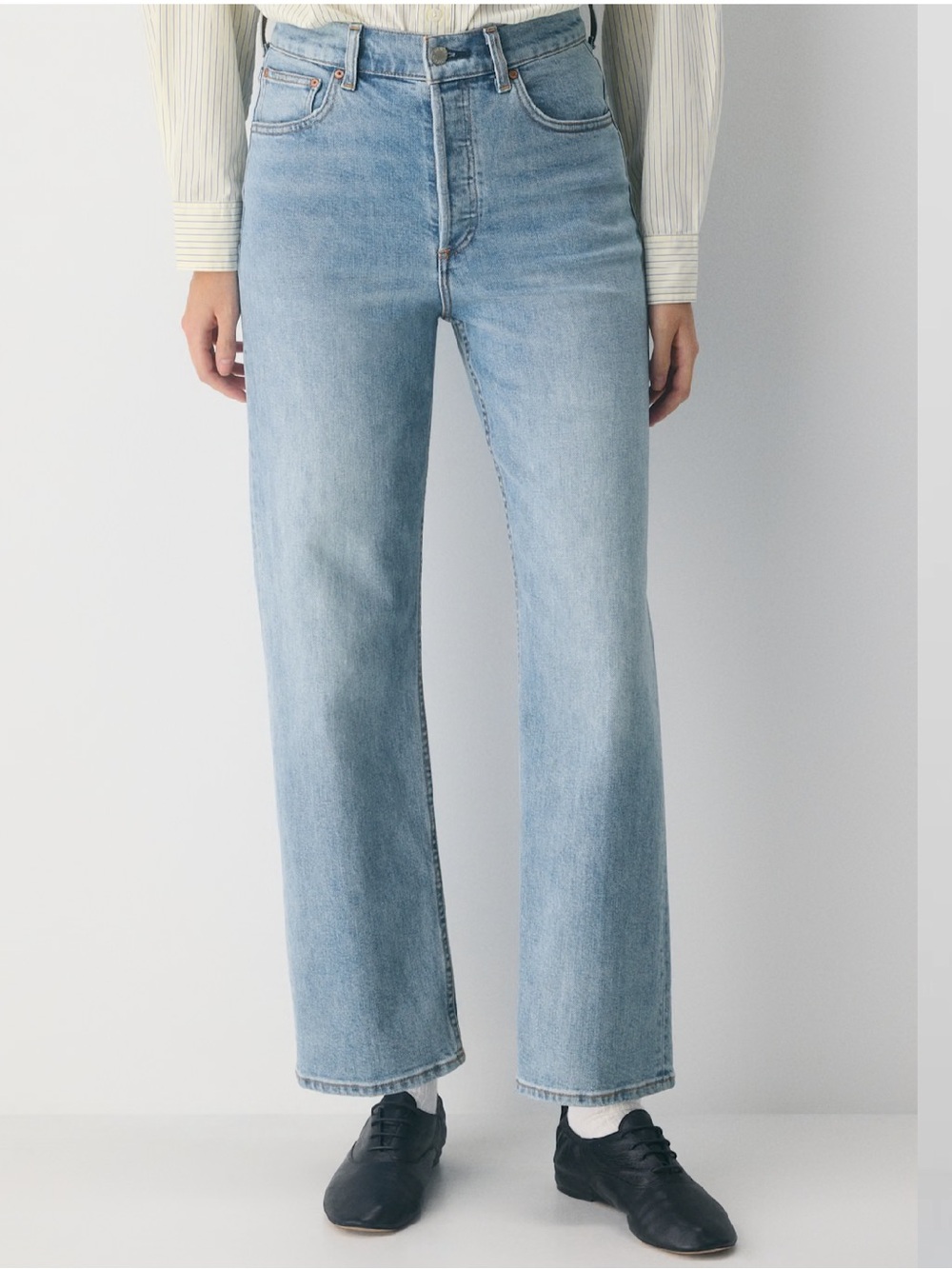 Aritzia Denim Forum Arlo Hi-Rise Straight Jean in size 28 (7 years bleu taboo)